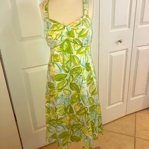 Adorable green, yellow and blue floral sundress